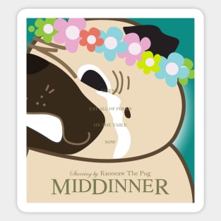 Middinner The Pug Sticker